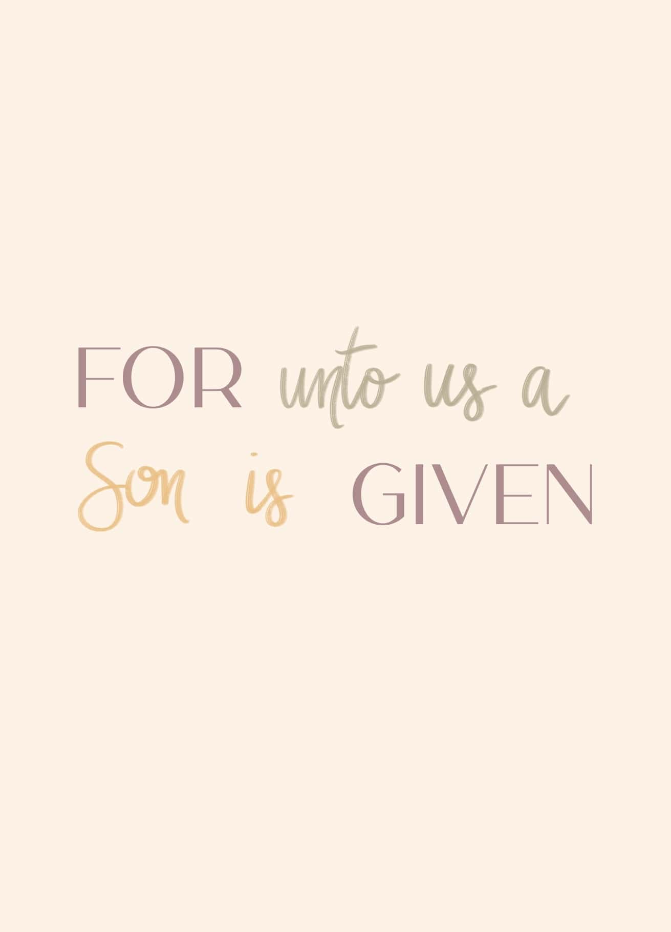 Unto us